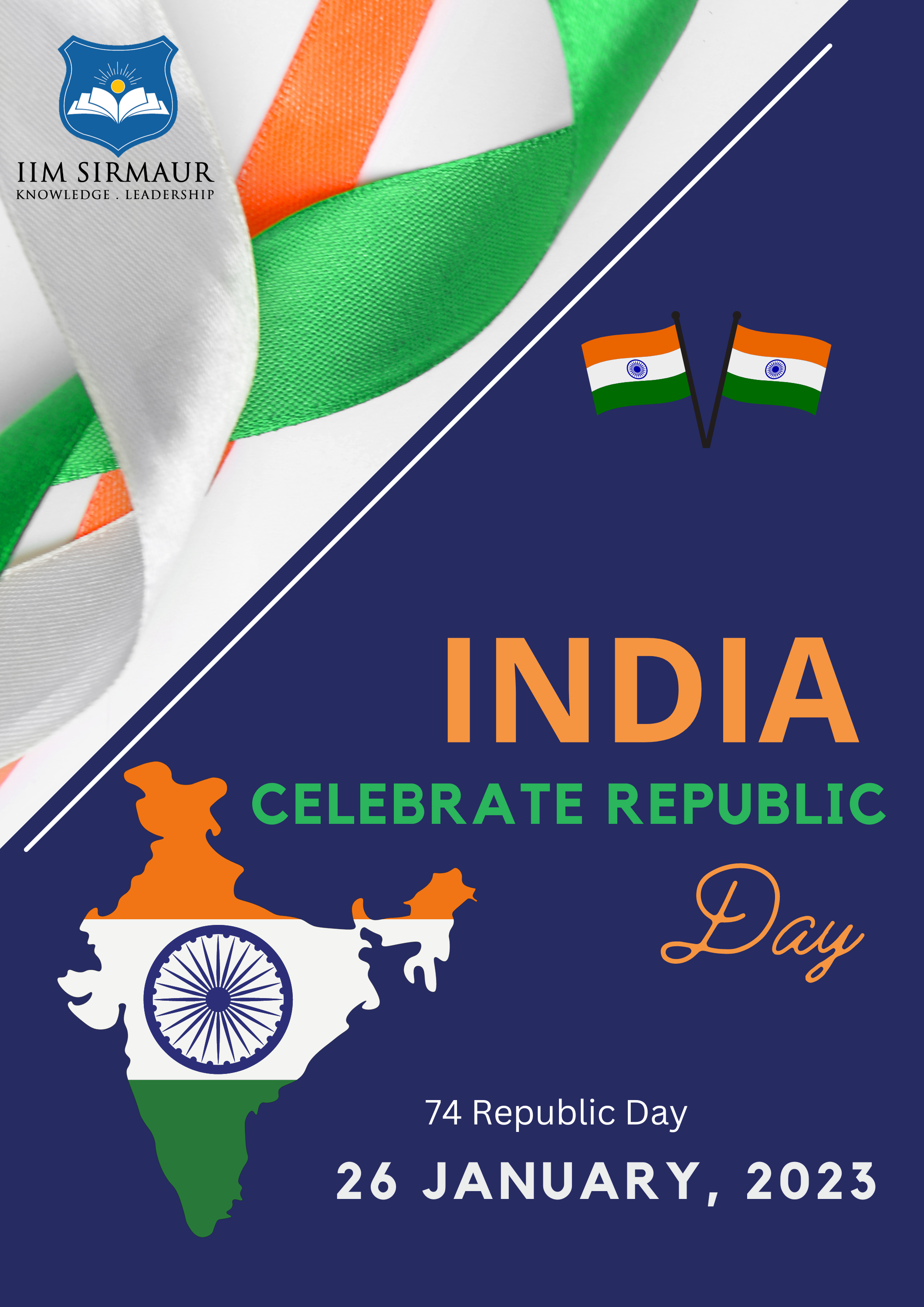 Blue Simple India Republic Day Flyer